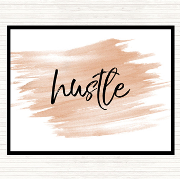 Watercolour Fancy Hustle Quote Dinner Table Placemat