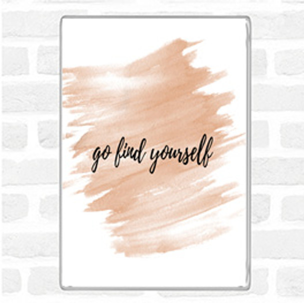 Watercolour Find Yourself Quote Jumbo Fridge Magnet