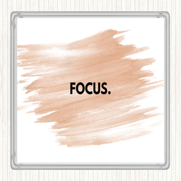 Watercolour Focus Quote Drinks Mat Coaster