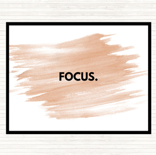 Watercolour Focus Quote Dinner Table Placemat