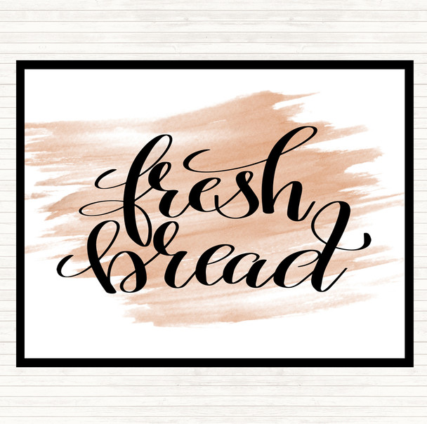 Watercolour Fresh Bread Quote Dinner Table Placemat