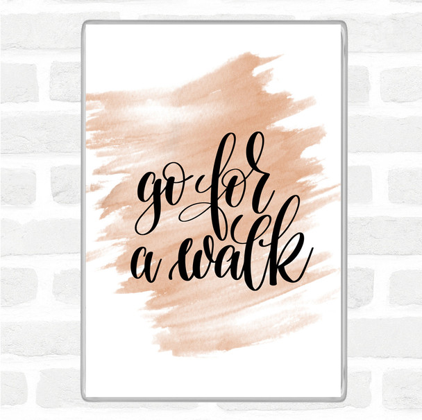 Watercolour Go For A Walk Quote Jumbo Fridge Magnet