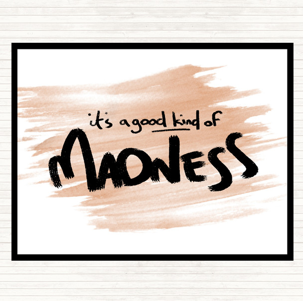 Watercolour Good Madness Quote Mouse Mat Pad