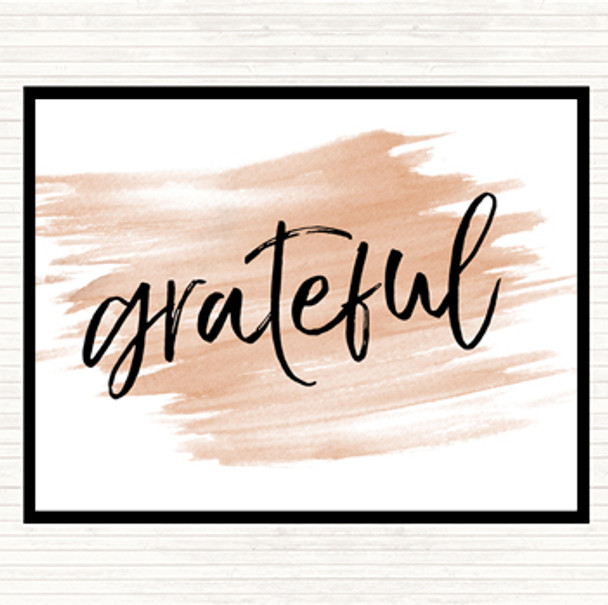 Watercolour Grateful Quote Mouse Mat Pad