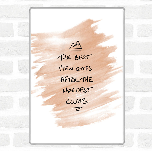 Watercolour Hardest Climb Quote Jumbo Fridge Magnet