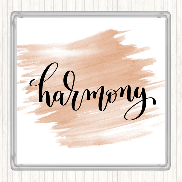 Watercolour Harmony Quote Drinks Mat Coaster
