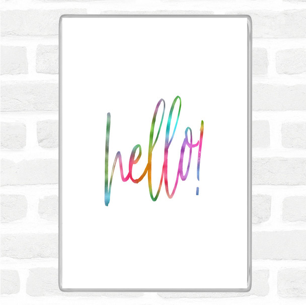 Hello Fancy Rainbow Quote Jumbo Fridge Magnet