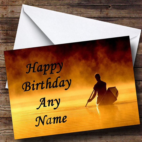 Canoeing Personalised Birthday Card