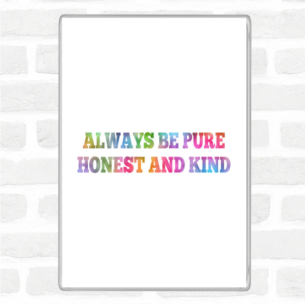 Honest And Kind Rainbow Quote Jumbo Fridge Magnet