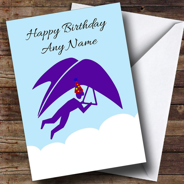Hand Gliding Personalised Birthday Card