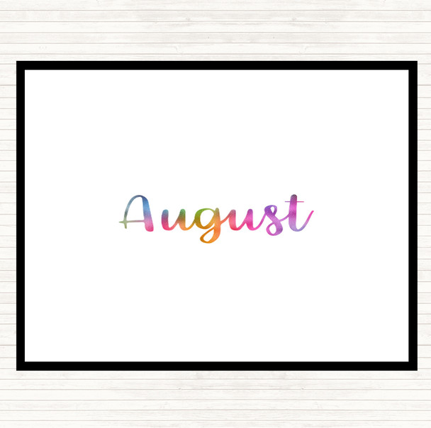 August Rainbow Quote Dinner Table Placemat