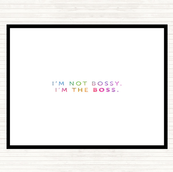 I'm The Boss Rainbow Quote Mouse Mat Pad