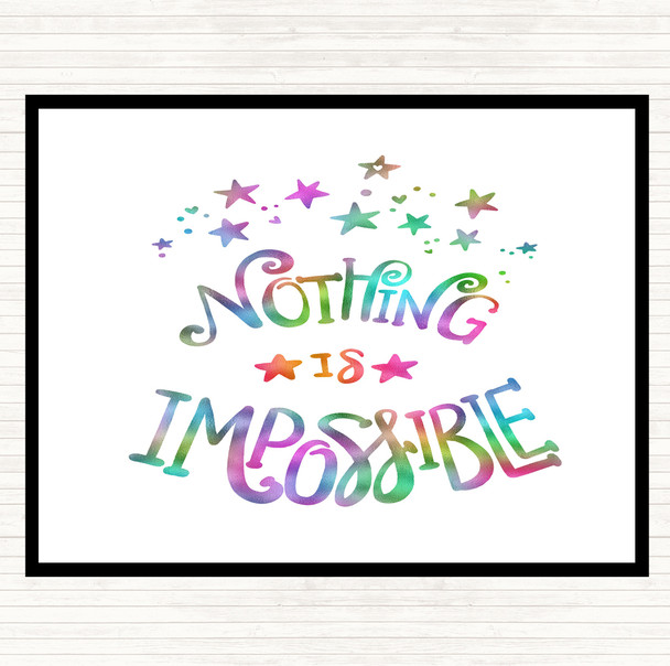 Impossible Unicorn Rainbow Quote Mouse Mat Pad