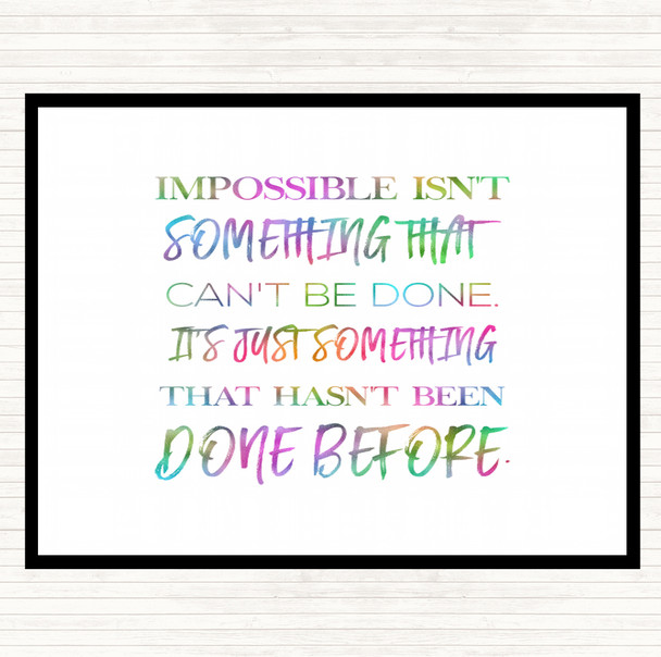 Impossible Rainbow Quote Mouse Mat Pad