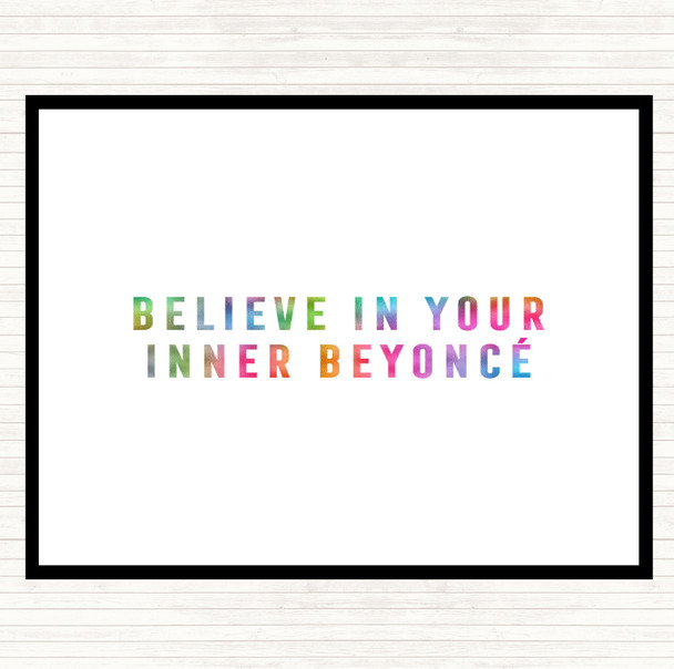 Inner Beyonce Rainbow Quote Dinner Table Placemat