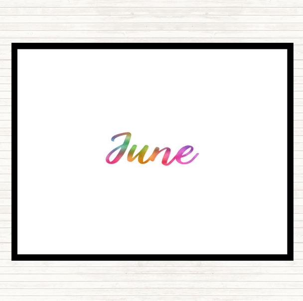 June Rainbow Quote Dinner Table Placemat