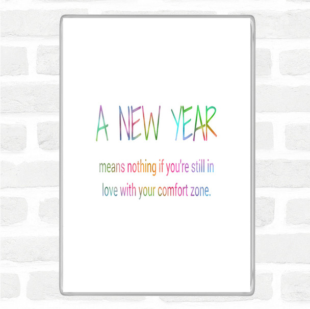 A New Year Rainbow Quote Jumbo Fridge Magnet