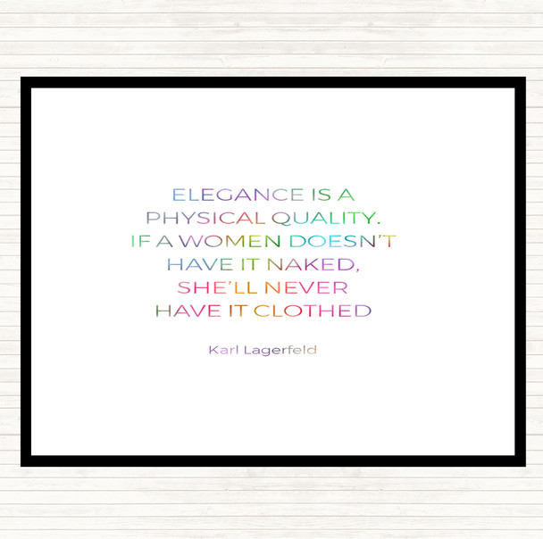 Karl Lagerfield Elegance Rainbow Quote Mouse Mat Pad