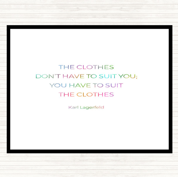 Karl Lagerfield Suit The Clothes Rainbow Quote Mouse Mat Pad