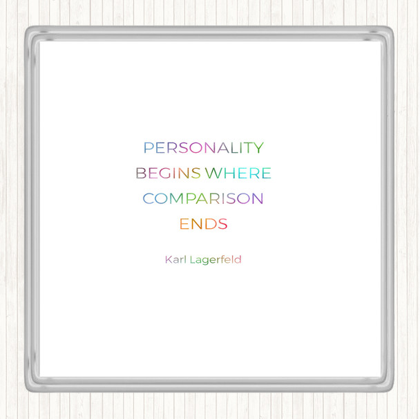 Karl Personality Rainbow Quote Drinks Mat Coaster