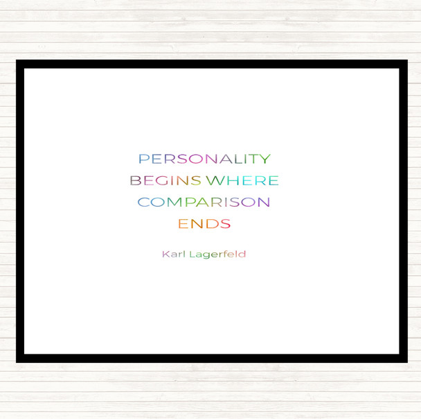 Karl Personality Rainbow Quote Dinner Table Placemat