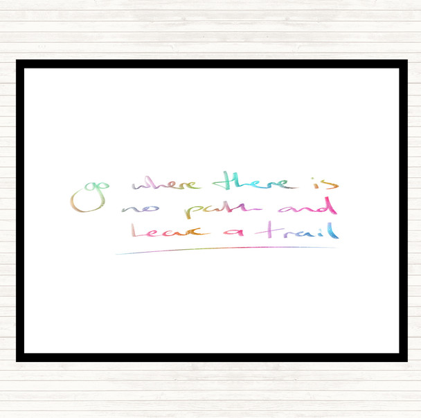 Leave A Trail Rainbow Quote Mouse Mat Pad