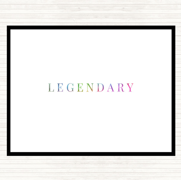 Legendary Rainbow Quote Mouse Mat Pad