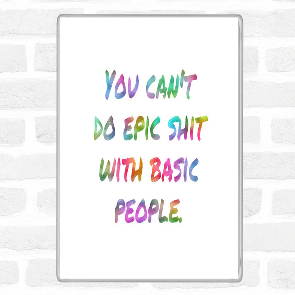 Basic People Rainbow Quote Jumbo Fridge Magnet