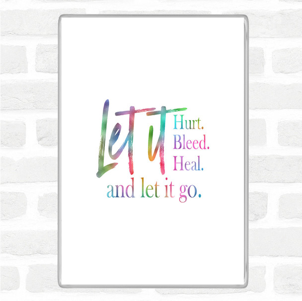 Let It Go Rainbow Quote Jumbo Fridge Magnet