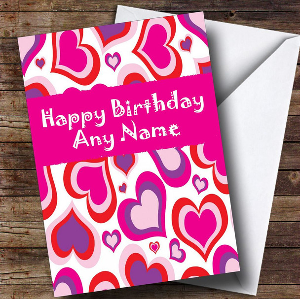 Beautiful Love Heart Romantic Personalised Birthday Card