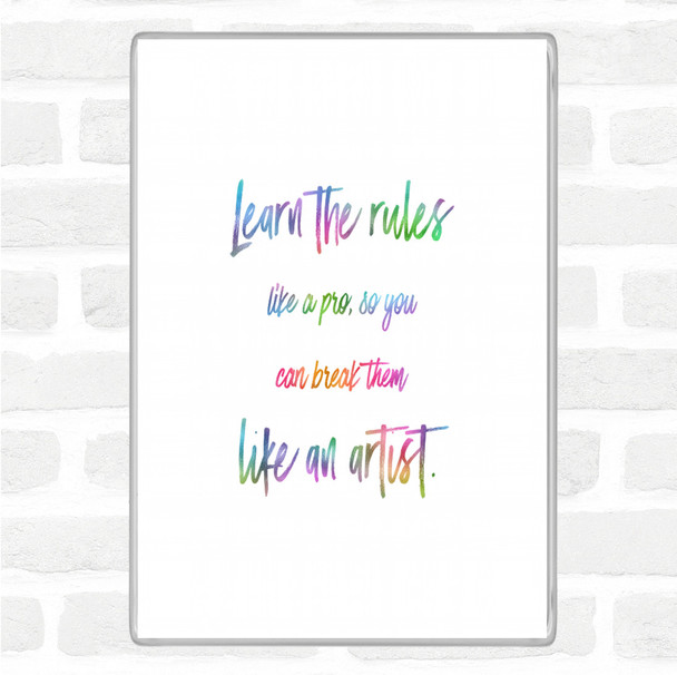 Like A Pro Rainbow Quote Jumbo Fridge Magnet