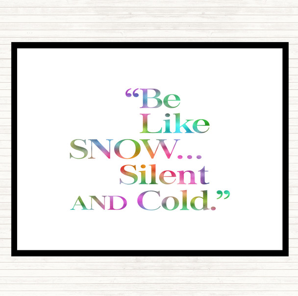 Like Snow Rainbow Quote Mouse Mat Pad