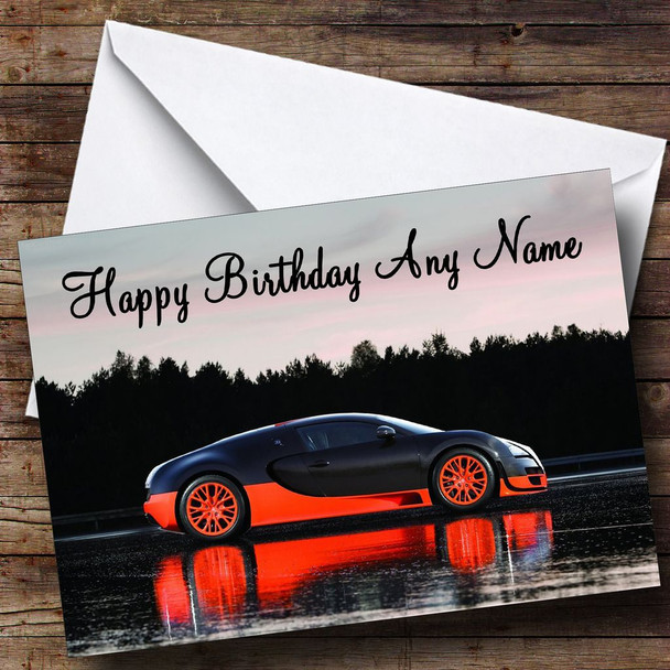 Bugatti Veyron Super Sport Personalised Birthday Card