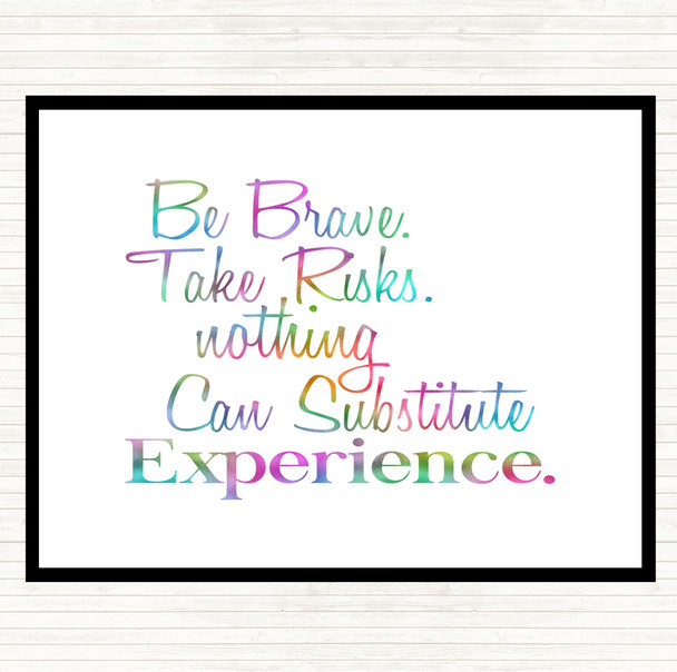 Be Brave Rainbow Quote Mouse Mat Pad