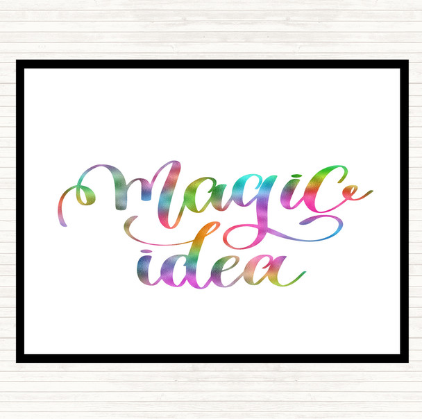 Magic Idea Rainbow Quote Mouse Mat Pad