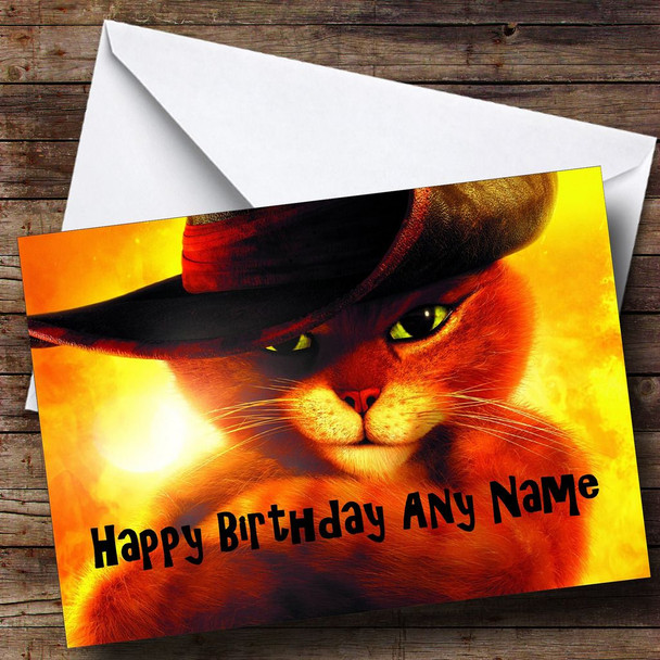 Puss In Boots Personalised Birthday Card