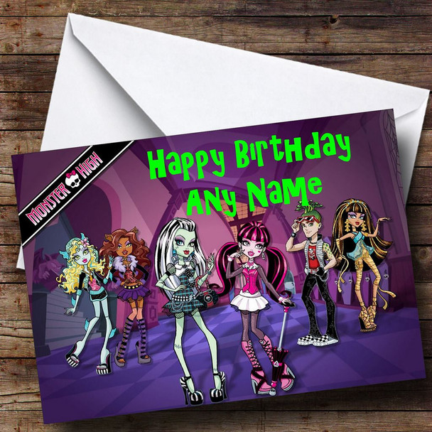 Monster High Dolls Personalised Birthday Card