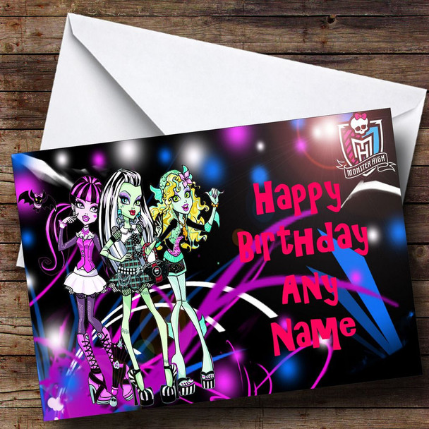 Monster High Personalised Birthday Card