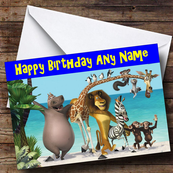 Madagascar Personalised Birthday Card