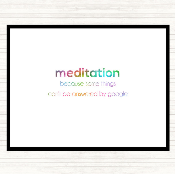 Meditation Rainbow Quote Dinner Table Placemat