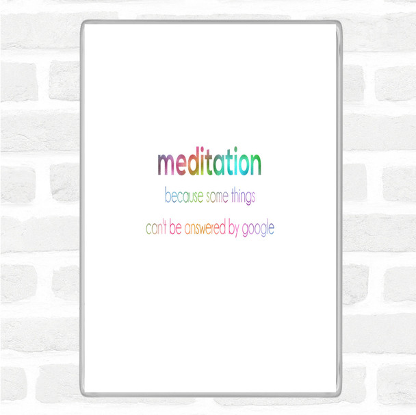 Meditation Rainbow Quote Jumbo Fridge Magnet