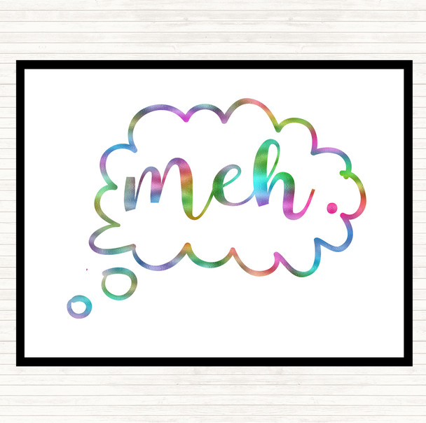 Meh Rainbow Quote Mouse Mat Pad