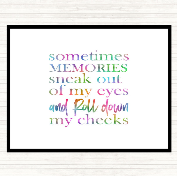 Memories Sneak Out Rainbow Quote Mouse Mat Pad