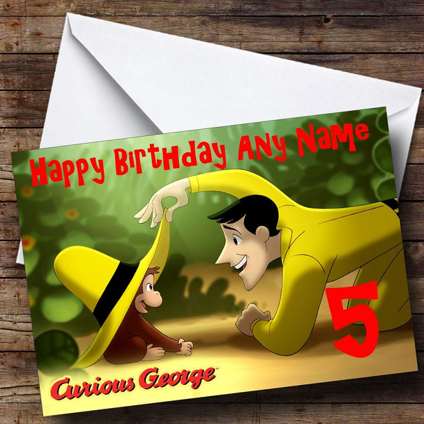 Curious George Personalised Birthday Card