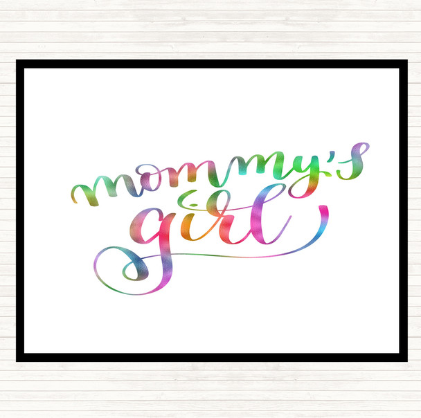 Mommy's Girl Rainbow Quote Mouse Mat Pad