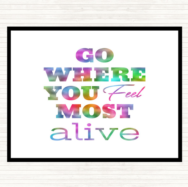 Most Alive Rainbow Quote Mouse Mat Pad