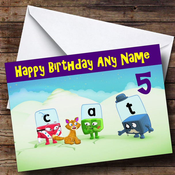 Alphablocks Personalised Birthday Card