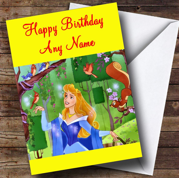 Sleeping Beauty Personalised Birthday Card