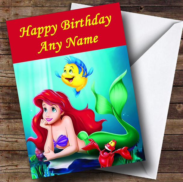 Little Mermaid Personalised Birthday Card