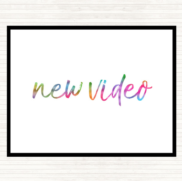 New Video Rainbow Quote Mouse Mat Pad